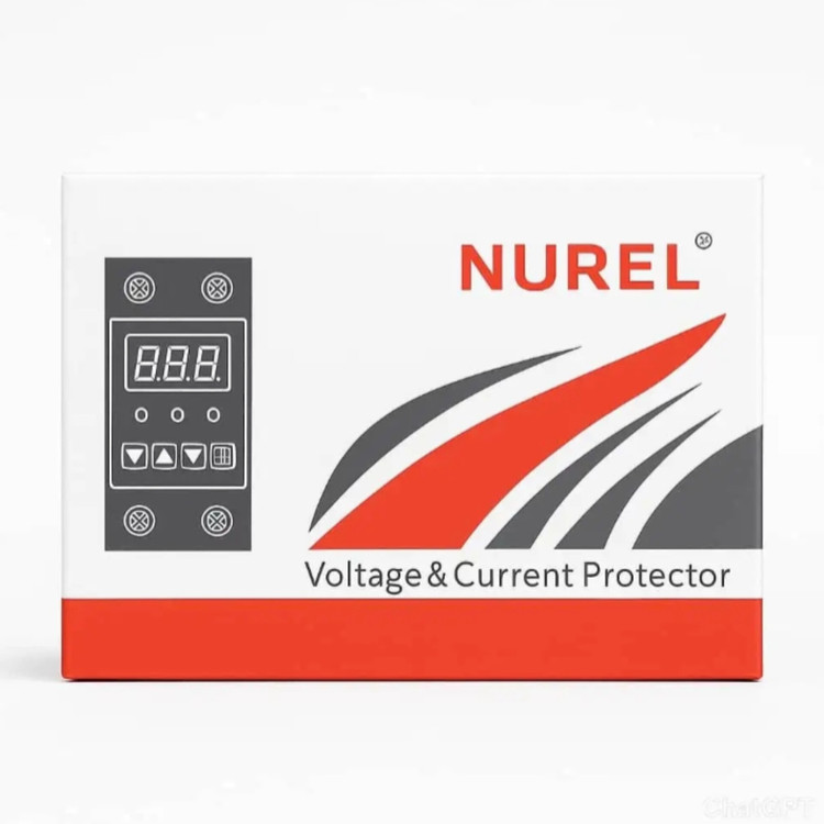 محافظ ولتاژ تکفاز 63 آمپر دیجیتال NU_4 63 NUREL مدل (روژ الکتریک)